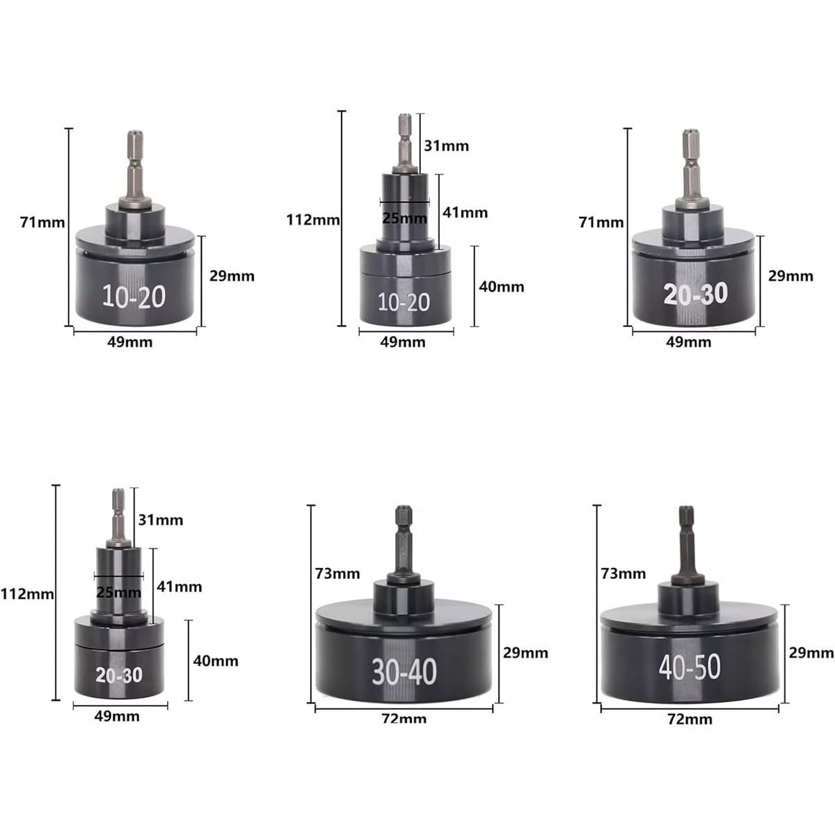 Tappatrice pneumatica, tappatrice a vite portatile con 6 teste di tappatura, velocità massima 2500 giri/min, strumento portatile di sigillatura del tappo di bottiglia per bottiglie di