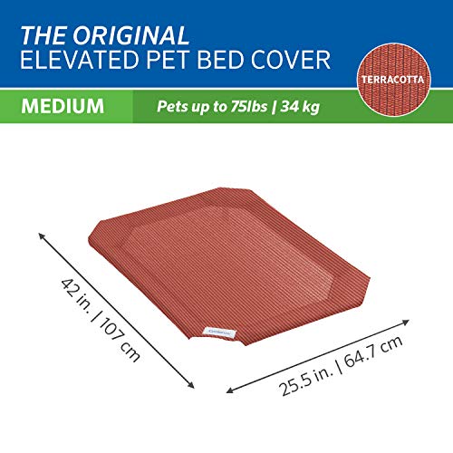 Coolaroo Replacement Cover, The Original Elevated Pet Bed by Coolaroo, Medium, Terracotta Coolaroo Replacement Cover, The Original Elevated Pet Bed by Coolaroo, Medium, Terracotta