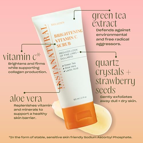 InstaNatural-Brightening-Vitamin-C-Face-Scrub-Gently-Exfoliates-and-Refines-for-Smooth-Skin-Minimizes-Lines-Wrinkles-with-Green-Tea-and-Aloe-Vera-2-Fl-Oz