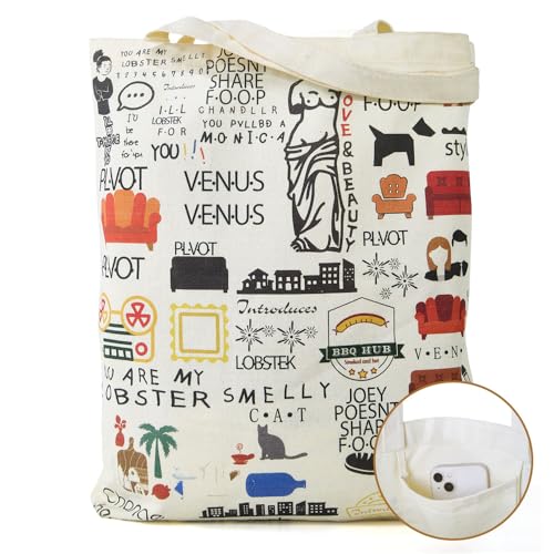 Louis Aley Women's Canvas Tote Bag with Pockets - Library & Book Lover's Floral Printed Tote, Spacious Canvas Shoulder Bag for Daily Use, Shopping & Travel