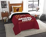 NORTHWEST NBA Miami Heat Comforter and Sham Set, Full/Queen, Reverse Slam
