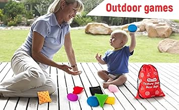 teytoy Sensory Bean Bag, Texture Beanbags, Set of 12 Fidget Toys for Autism, Shape Bags with Preschoolers, Fine Motor & Play Boys and Girls