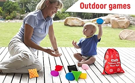 teytoy Sensory Bean Bag, Texture Beanbags, Set of 12 Fidget Toys for Autism, Shape Bags with Preschoolers, Fine Motor & Play Boys and Girls