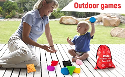 Texture Sensory Bean Bags,Toddler Sensory Toys for Babies,Preschool Toys Set of 13 Beanbags, Shape Sensory Bean Bags with Storage Bag,Develop Fine Motor & Sensory Play for Newborns’ Early Learning - Image 7