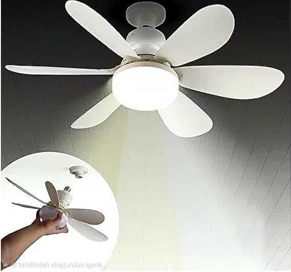Begin 6 Kanatlı tavan vantilatör uzaktan kumandalı led ışıklı [Enerji Sınıfı F]