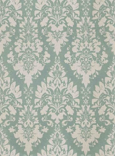 PODUFF Sage Green Damask Peel and Stick Wallpaper – Vintage Floral Wallpaper for Home Decor | Self-Adhesive, Waterproof Vinyl, 17.7" x 118"