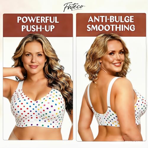 Image of Smoothing Bra Anti Sagging Wireless Push Up Bras for Women No Underwire Full Coverage Bra Comfy Bras for Women