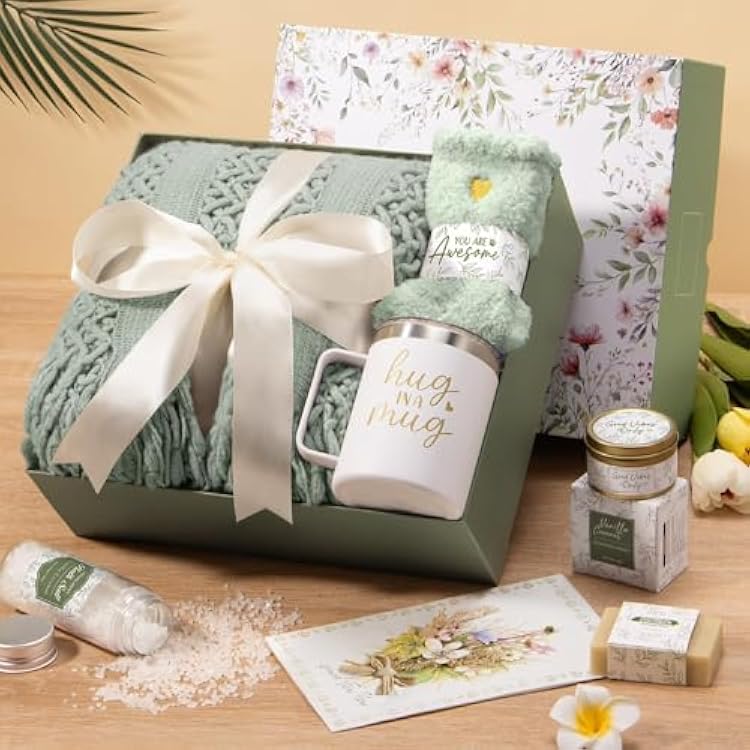 Self Care Gifts for Women Get Well Soon Gifts, Mothers Day Birthday Gifts for Women Care Package, Sympathy Gift Baskets Spa Gifts Thinking of You Inspirational Gifts for Mom Her Sister Grandma Friends