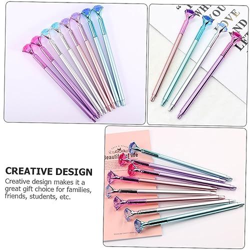 Set 5 bolígrafos gel negro diseño diamante para escritura suave miniatura 3