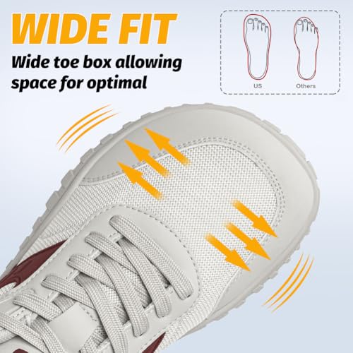 Image of HOBIBEAR Wide Barefoot Shoes for Womens Mens Minimalist Trail Running Hiking Sneakers Comfortable Lightweight