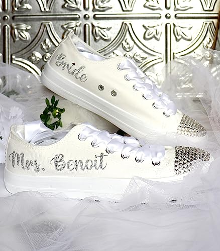 Bride Custom Shoes - Wedding Sneakers customized (8)4