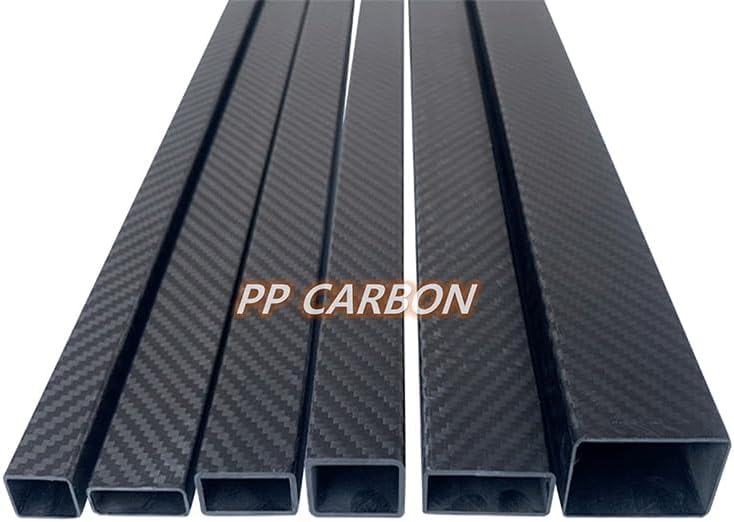 2pcs 500mm Rectangle 3K Full Carbon Fiber Square Tube Twill Matte, for Mechanical Equipment High Strength Pipe(35x15x2.5x500mm)