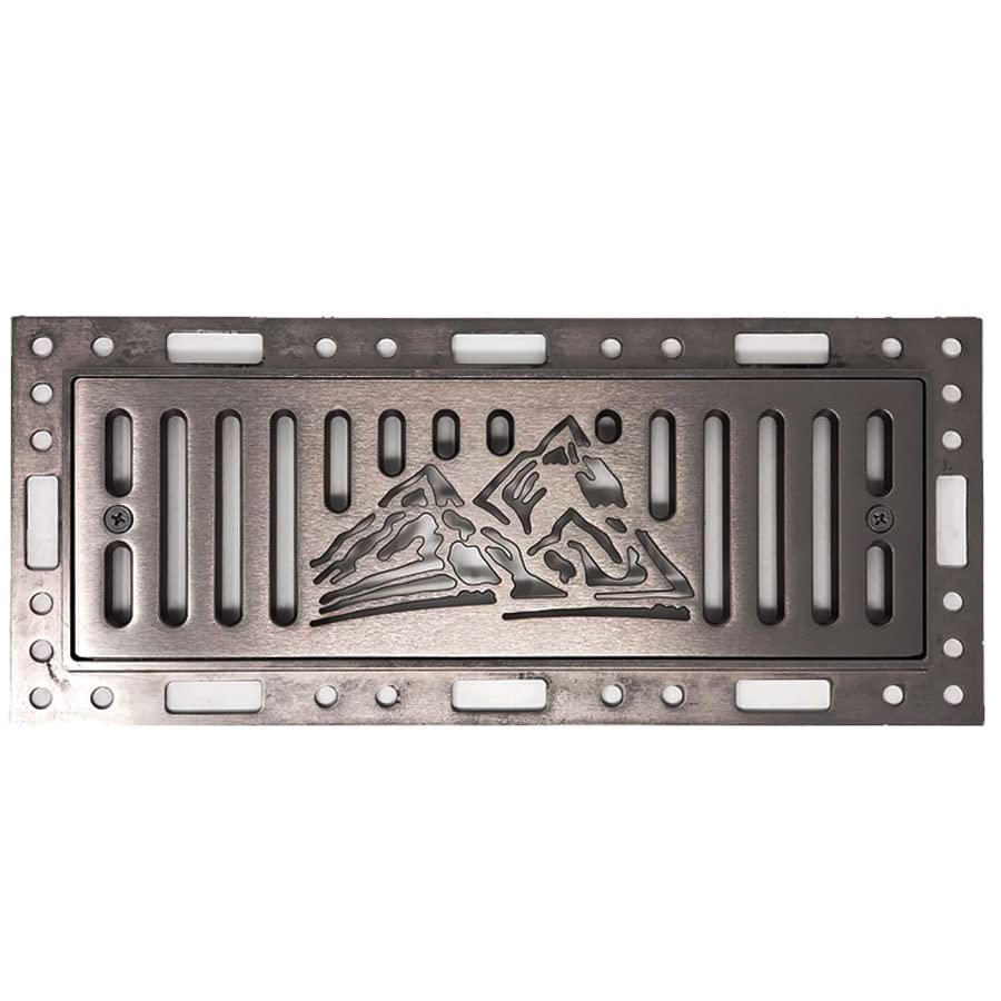 Original Ventique Avalanche Flush Mount Metal Floor Vent (4x12, Smokey Shale)