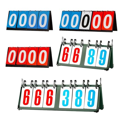 Marcador de mesa portátil 4 dígitos para voleibol miniatura 5