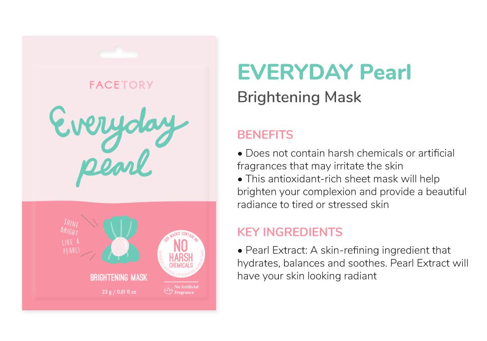 Everyday Set of 8 Sheet Masks - Revitalizing, Purifying, Brightening, Hydrating, Anti-aging With No Harsh Chemicals : Beauty & Personal Care