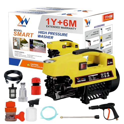 YEARWIN-Smart-Washer-High-Pressure-Pump-Machine1800-Watts-150-Bars-8L-Min-Water-Flow-Rate8-Metres-Outlet-Hose-Portable-for-Car-Bike-and-Home-Cleaning-Purpose