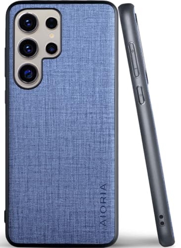 Aioria �݊��� �P�[�X for Samsung Galaxy S25 Ultra ���n�p�^�[�����U�[�����ɕی쏃�F�X�}�z�P�[�X (Blue, S25 Ultra)