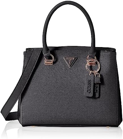 Guess Noelle Girlfriend Satchel, Torba damska, Czarny, Unikalny, Czarny