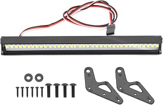Bright Single Row 36LED Roof Light RC Car Accessory High Luminosity Durable Metal Plastic for SCX10 90046 D90 1/10 Crawler Black 150x20x14mm