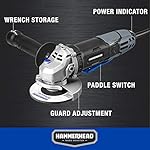 Hammerhead 6-Amp 4-1/2 Inch Angle Grinder with 3 pcs Grinding Wheel – HAAG060 - Image 3