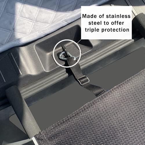 Petshug 5 Steps Aluminum Sturdy Pet Dog Ramp Stairs for Small Medium Large Dogs, Folding Lightweight Ladder with Increased Nonslip Surface for Trucks, Cars, SUVs & High Bed, Supports Up to 150 Lbs