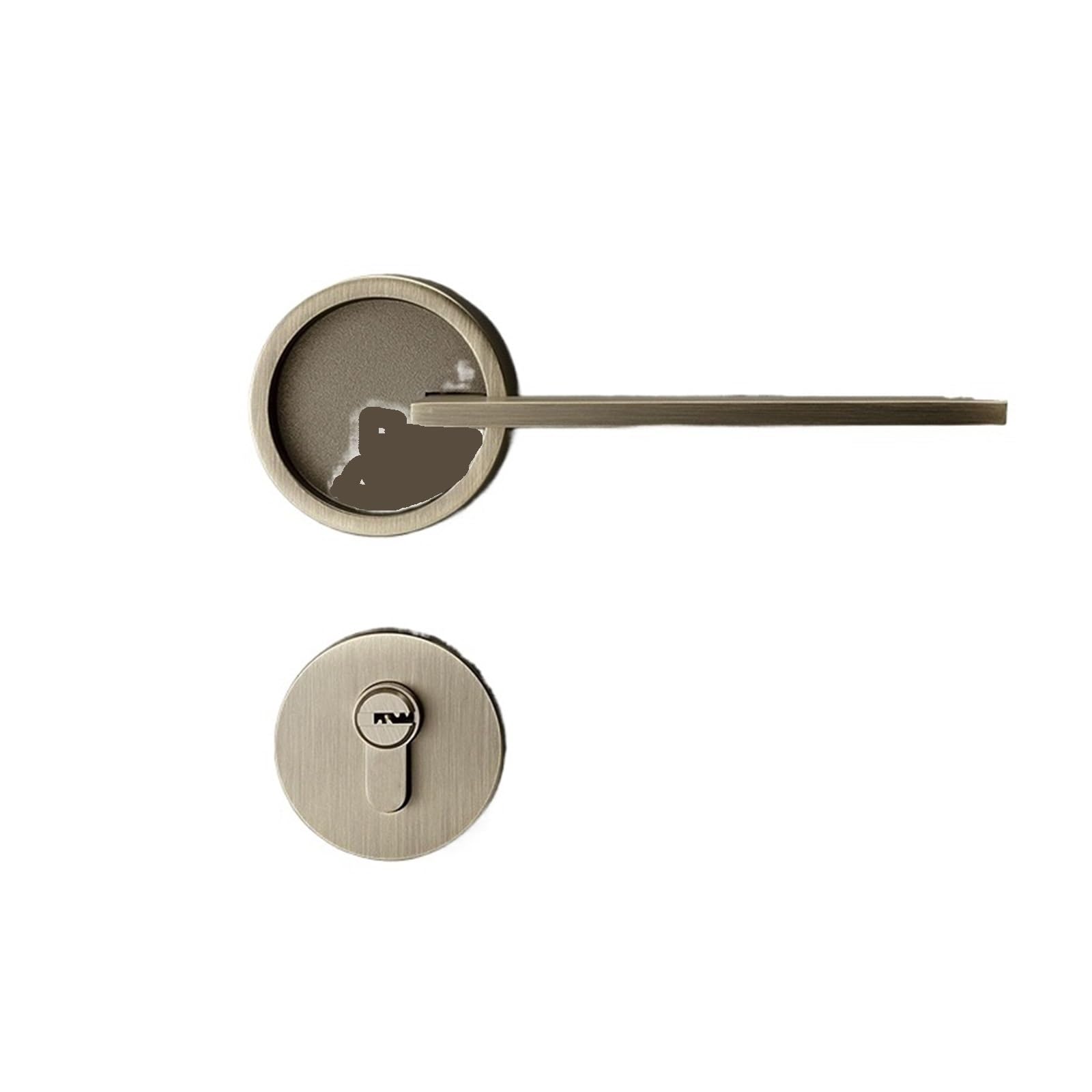 Yellow Antique Brass American Style Magnetic Silent Solid Wood Split Lock