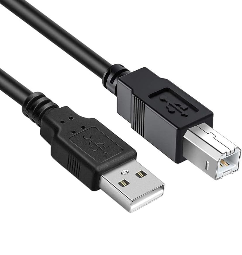 GANIX 1.5 Meter USB Printer Cable, USB A to Male To USB B 2.0 Cable Cord Compatible with Printers, Scanner For Brother Dell, HP, Epson, Canon, Lexmark, Xerox, Samsung, Epson-4.92 FEET