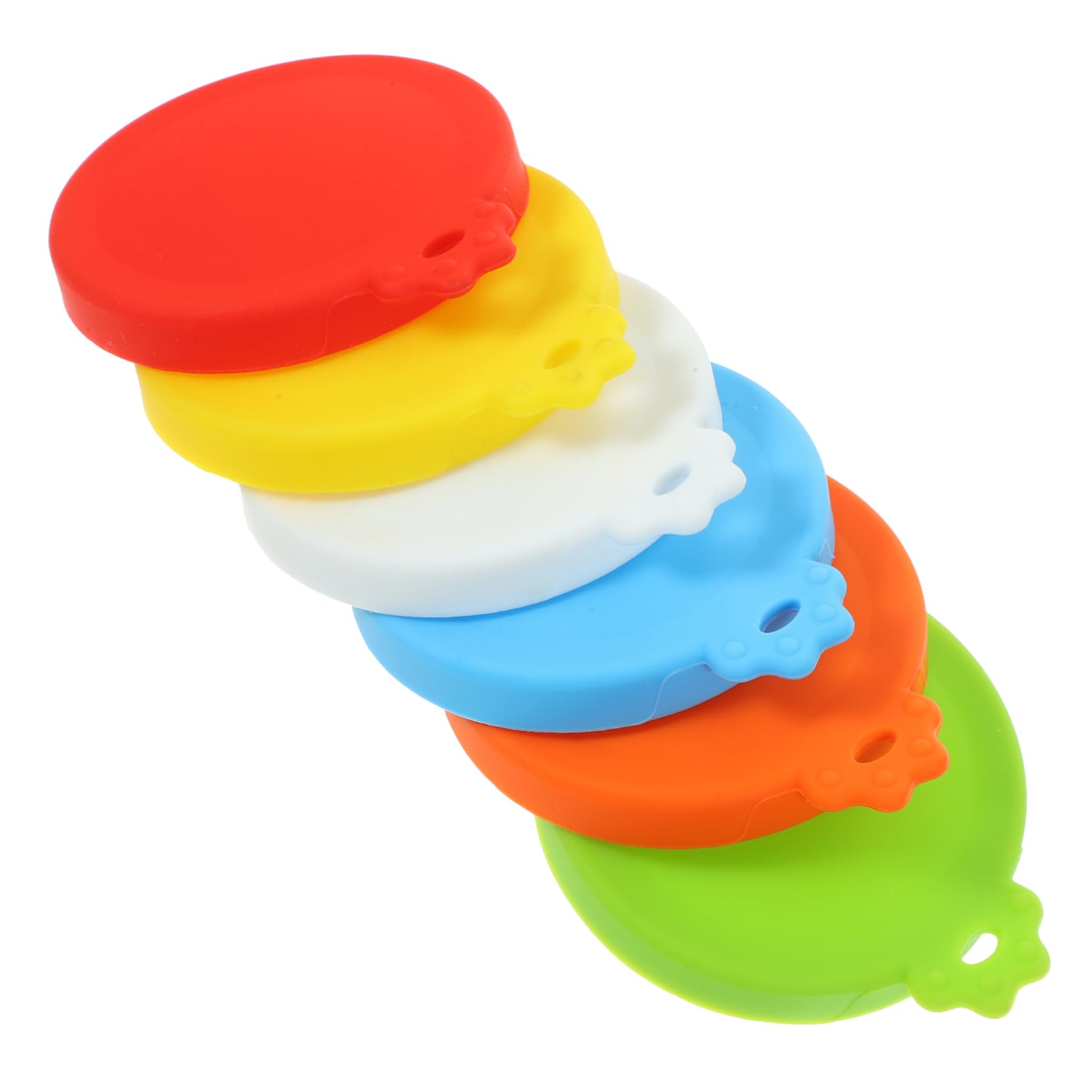 5 Ensembles Couvercles Silicone Réutilisables Pour Conserve De Bouchons Étanches Silicone Pour Boissons Bouteilles Pour Animaux 6 Pièces * 5