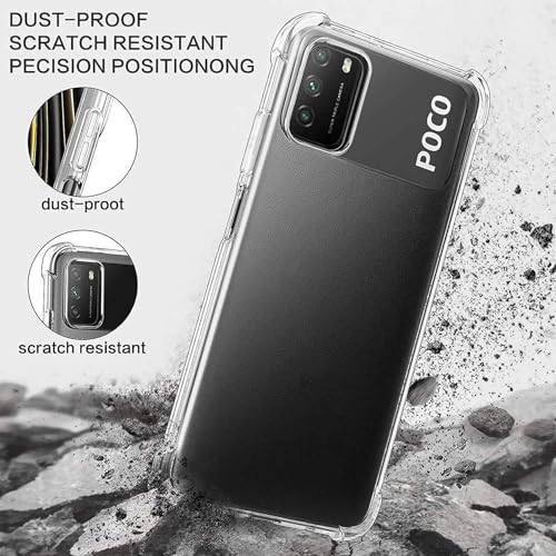 Image of BOXXO Flexible Back Cover for Mi Redmi 9 Power | Back Cover Transparent Clear Shockproof Case Four Corner Protection | Slim Protective Mobile Phone Cover for Mi Redmi 9 Power