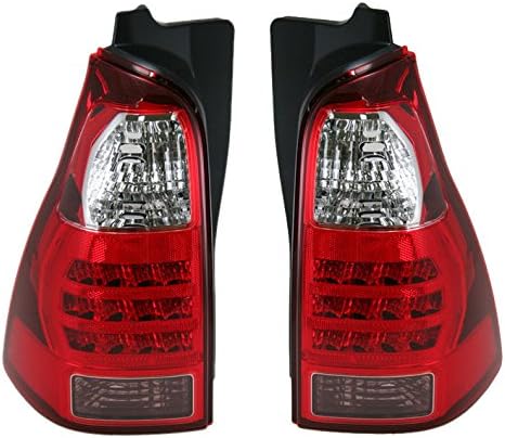TRQ 2 Piece Driver & Passenger Side Tail Light Assembly Set Compatible with 2006-2009 Toyota 4Runner TO2800172 TO2801172