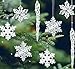 24 Pcs Christmas Snowflake Ornaments Acrylic Crystal Christmas Decorations Xmas Hanging Ornaments for Winter New Year Party Holiday Supplies (Snowflake 2' & Icicle 5')