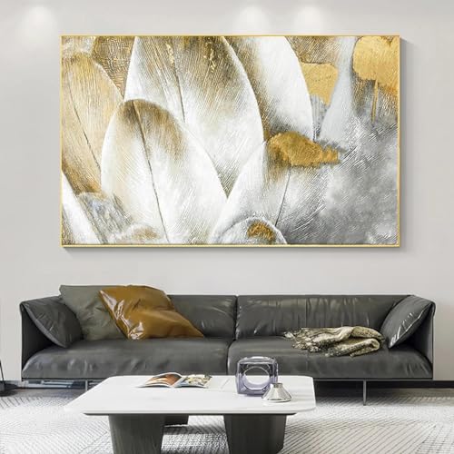 Peinture artistique de luxe grande taille toile abstraite pour mur vide salon