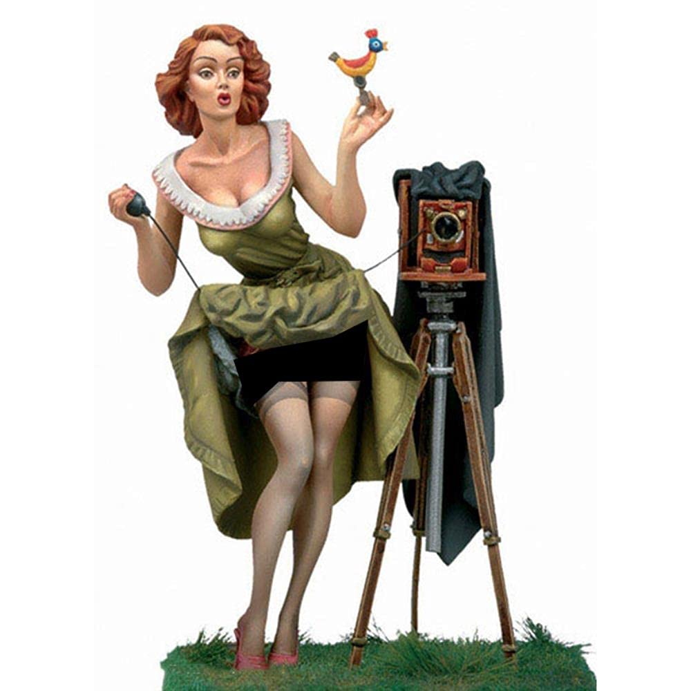 PANGCHENG 1/22 80Mm Mujer Antigua Soporte Figura De Resina Kits De Modelos En Miniatura Sin Ensamblar Sin Pintar