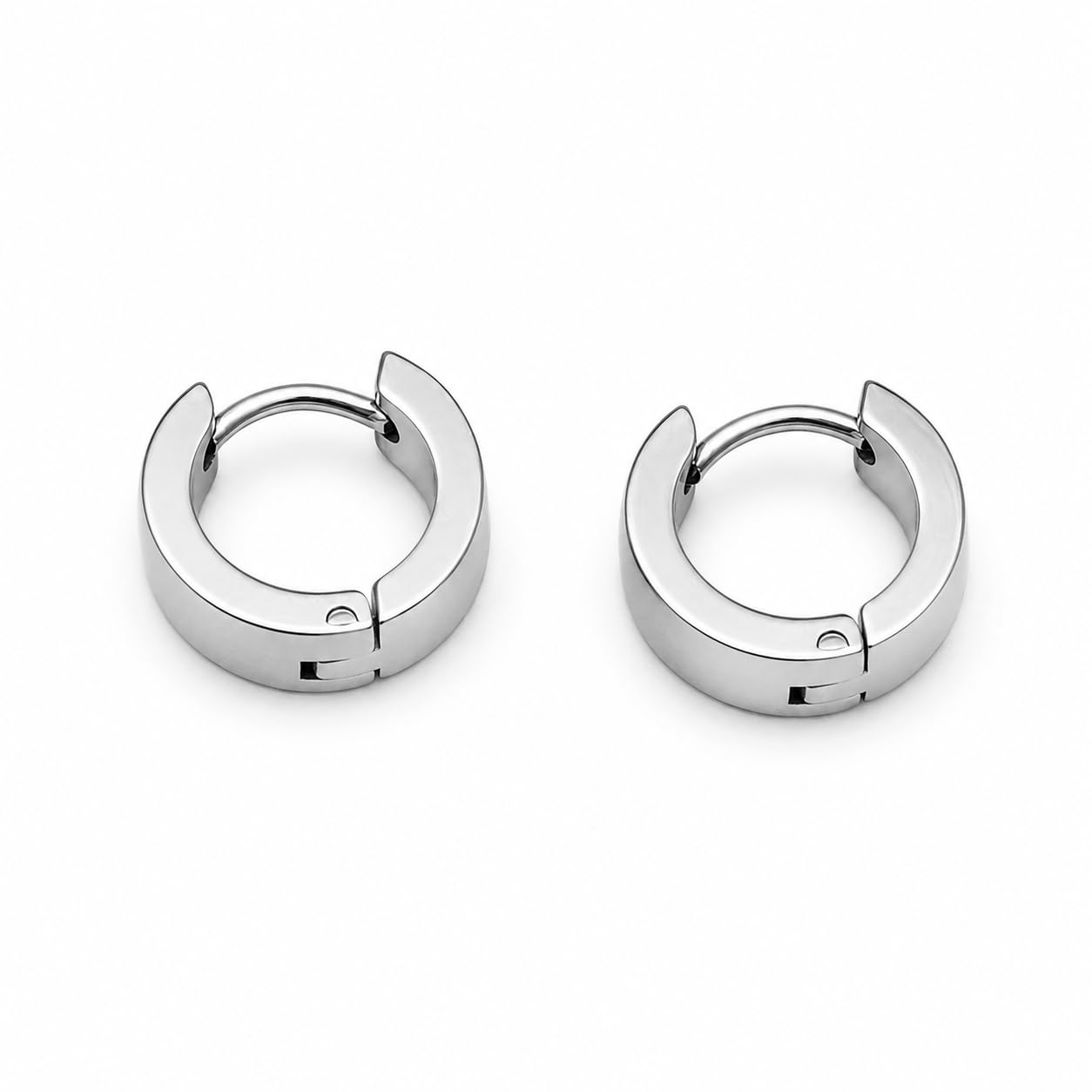 Stylish Stainless Steel Hoop Earring Set For Mens and Boys With Piercing | Anti Tarnish Waterproof Rust Resistant Ear Stud Fashion | Trendy Jewellery Accessories For Man | Gift For Husband & Boyfriend-image-28