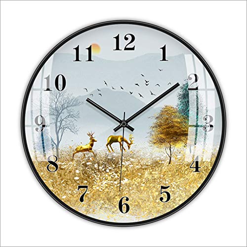 Horloge murale salon au mécanisme silencieux pour décorer une maison contemporaine