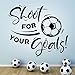 Shoot for Your Goals Football Wall Sticker Adesivo da parete per ragazzi, carta da parati murale per soggiorno, poster in vinile per bambini e ragazzi, decorazione da cucina, accessori artistici