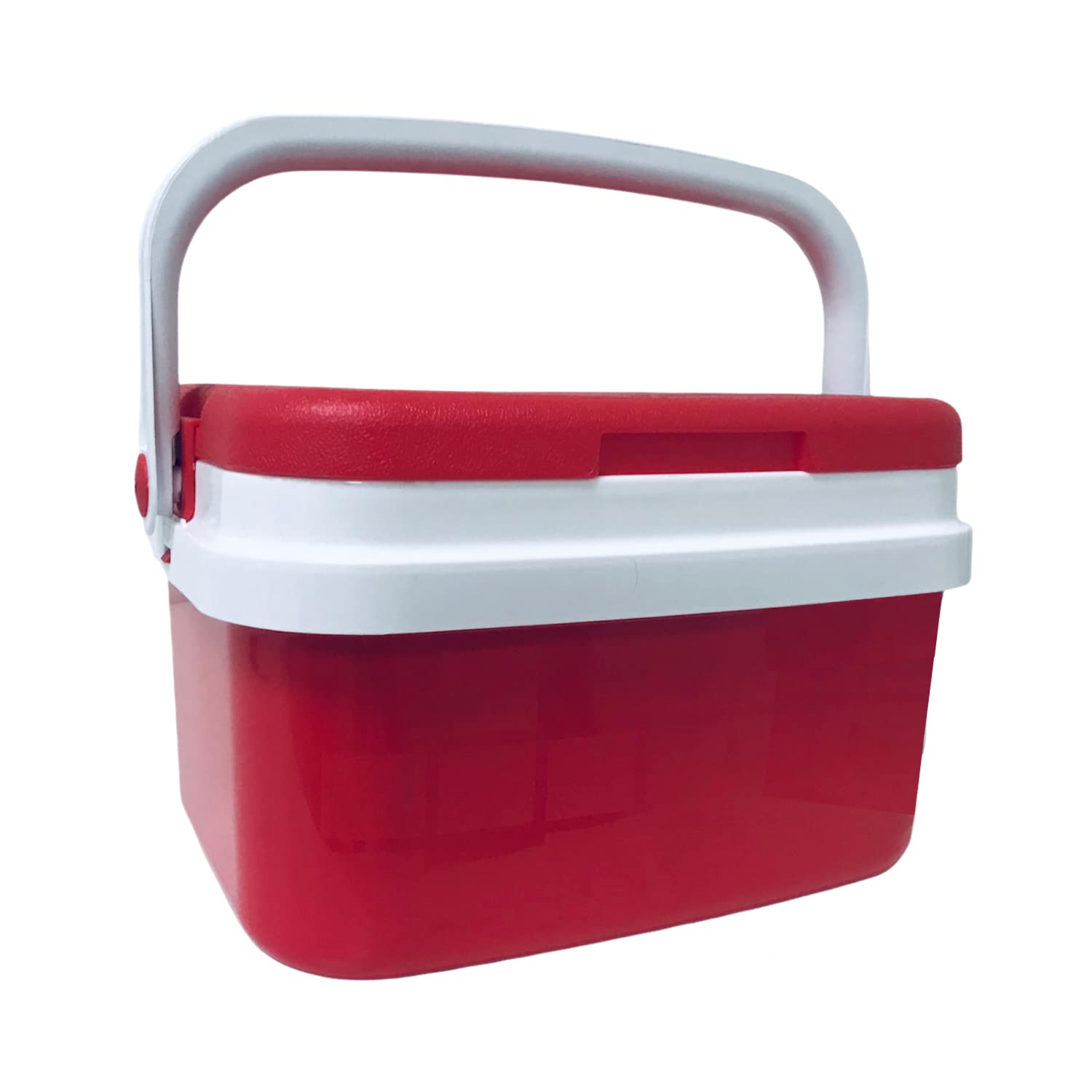 KROWN - Nevera Portátil Térmica, Rojo y Blanco, Polipropileno, Ideal para Actividades al Aire Libre, Camping en el Jardín, Barbacoas, Picnic, Playa. Capacidad