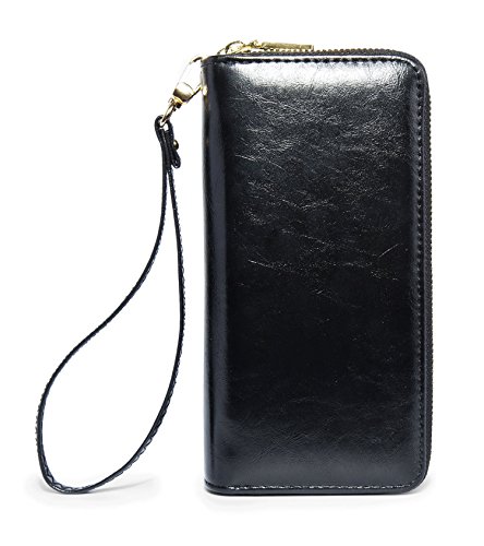 LIKESHE Women Multifunctional Double Zip Around Wallet Clutch Large Travel Purse Wristlet - //coolthings.us