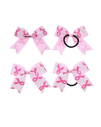 Miniatura 4 de Pinzas para el cabello con cinta de concientización rosa para el cáncer de mama, lazo para el cabello, cinta rosa BCA02 (B1-2 piezas)