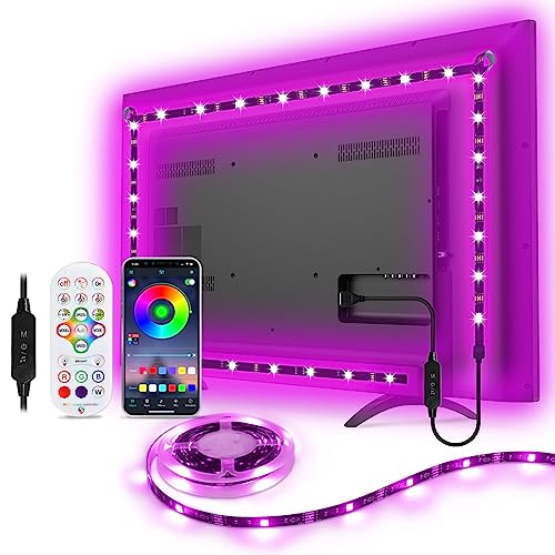TV Led Lights Usb Powered,Led Lights for TV 43 inch-55 inch,13 ft TV Led Backlight RGB Led Strip Lights for TV,TV Lights Behind Monitor,Music Sync APP Control TV Lights that Change with TV Sound TV Led Lights Usb Powered,Led Lights for TV 43 inch-55 inch,13 ft TV Led Backlight RGB Led Strip Lights for TV,TV Lights Behind Monitor,Music Sync APP Control TV Lights that Change with TV Sound