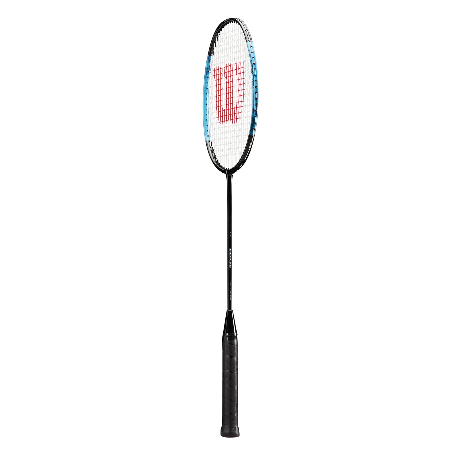 Wilson Recon 370 rakieta do badmintona, siła chwytu 6, ciężka równowaga, włókno węglowe, czarny/czerwony/złoty