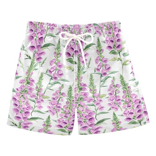 senya Watercolor Foxglove Boys Swim Trunks Toddler Shorts Swimwear Boardshorts Multicoloured