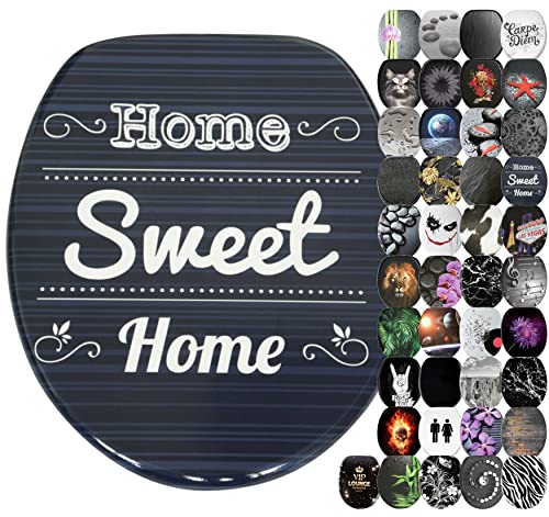 Abattant WC frein de chute soft close - Grande sélection de abattants wc noirs - Finition de haute qualité (Home Sweet Home)