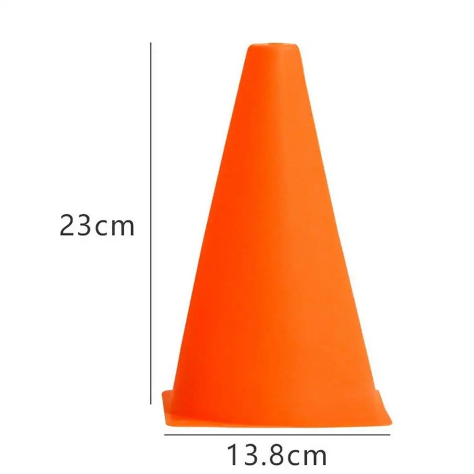 Plastikowe stożki sportowe 10 szt. Trening piłki nożnej Sprzęt do ćwiczeń na łyżwach Marker jazdy Piłka nożna Gry halowe świeżym powietrzu(Yellow-18cm)