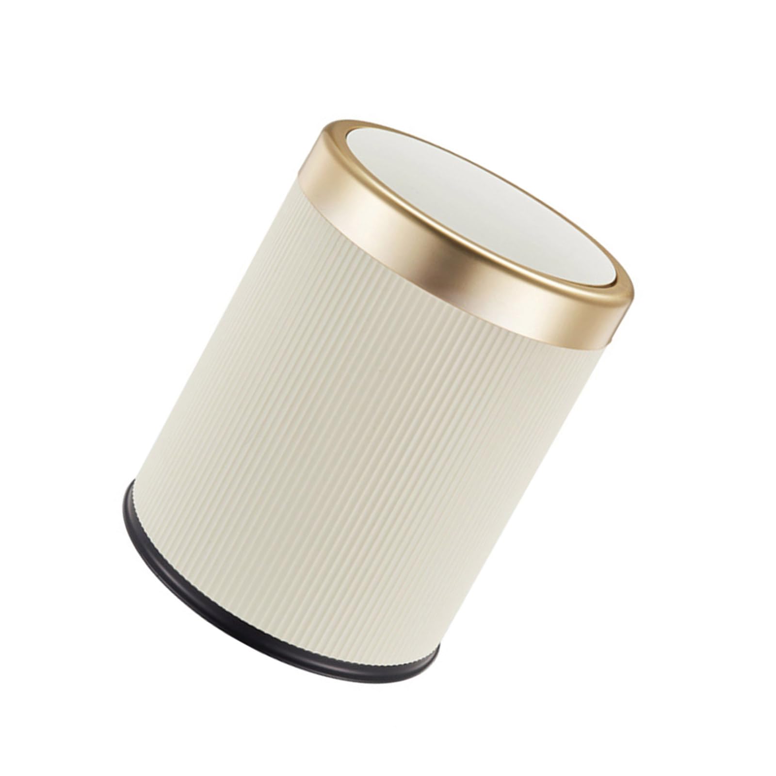 Ruarby Space Saving Round Trash Bin Press Trash Can with Easy to Use Swing Lid for Home Setting Trashcan Garbage Garbage