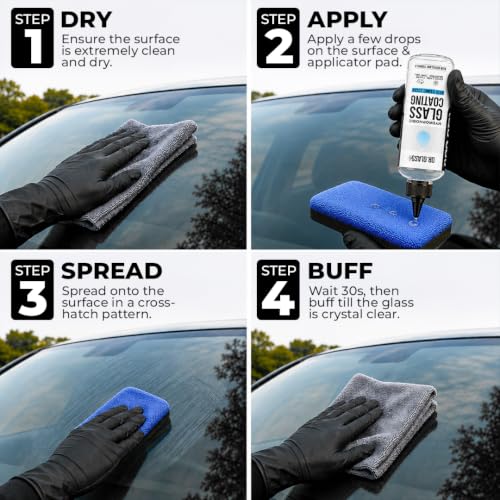 Image of CAR101 Dr Glass Hydrophobic Glass Coating | Water Repellent for Car Windshield & Windows | Provides Crystal Clear Visibility | Long Lasting Effect | Improves Vision in Heavy Rain | Ideal for Monsoon