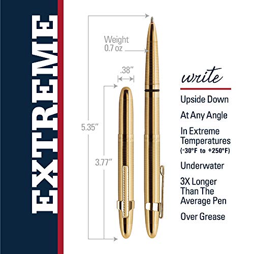 Fisher Space Pen Bullet Pen - 400 Series - Lacquered Brass - Gift Boxed #TOP1
