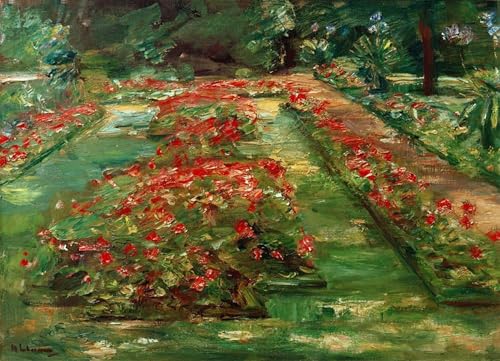 Cuadro de terraza de flores de Max Liebermann decorativo para salon 60x90cm