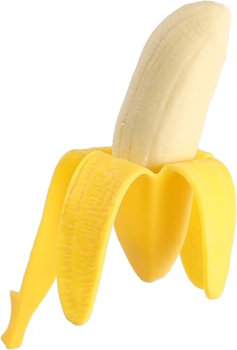 Miniatura 1 de Toyvian Juguetes de plátano pelado, juguetes de plástico loco divertido broma en forma de plátano juguetes de alivio para el día de los inocentes