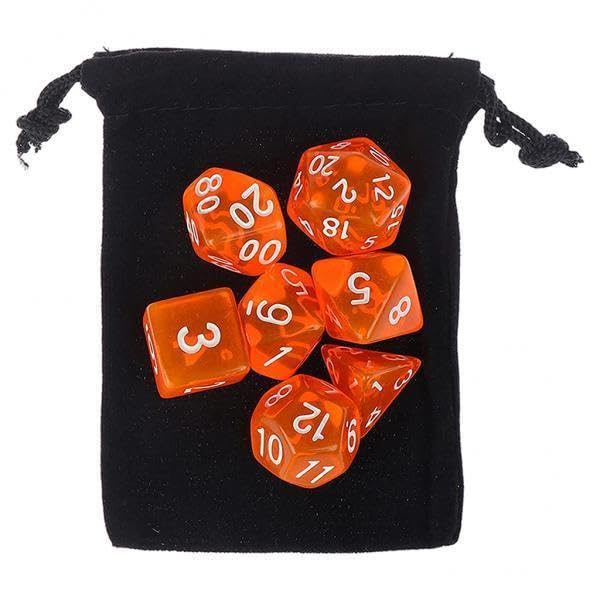 Toy 6x7Pcs Multi Side Digital Dice Kit Role Playing Games Table Game for Teens Accessories & Dice-image-25